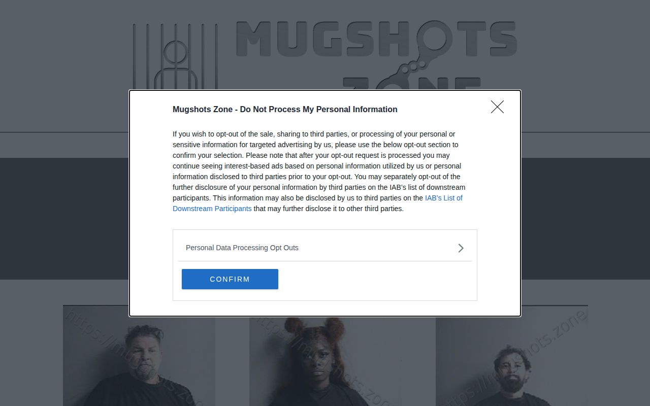 Mugshots.zone Wharton County page screenshot used as nonofficial source context